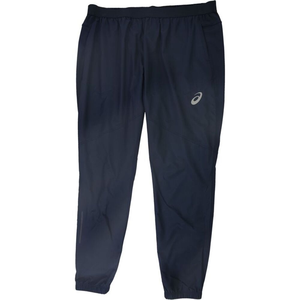 Asics Mens Visibility Straight Leg Relaxed Track Athletic Pants, Blue, Xl, Dm